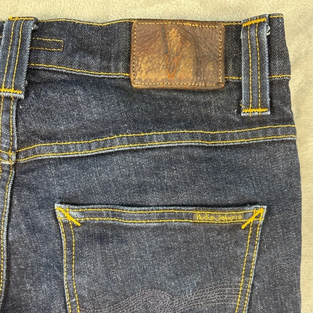 Nudie Jeans Co Jeans Mens 33 Thin Finn Dark Blue Dry Indigo EUC